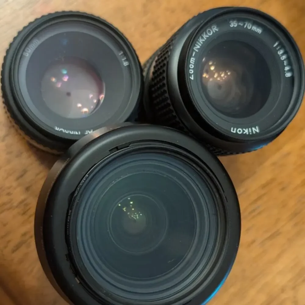 Nikon N65 35mm Film Camer, Lens, Case. Strap
